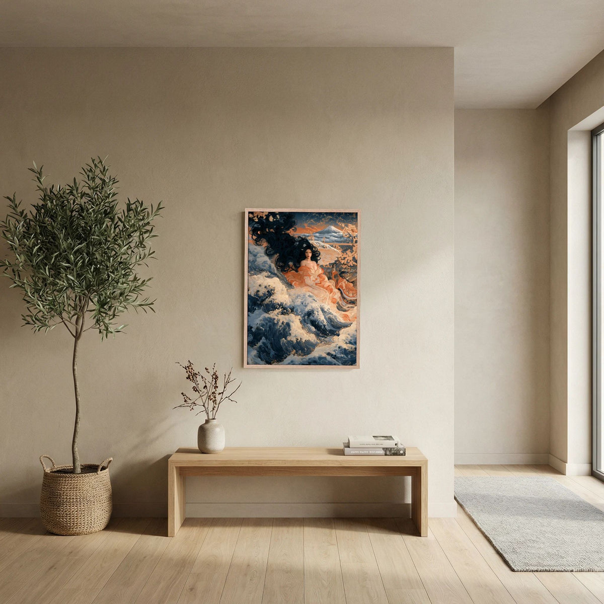 Ocean Goddess of Fuji – Japanese Wave & Mount Fuji Wall Art