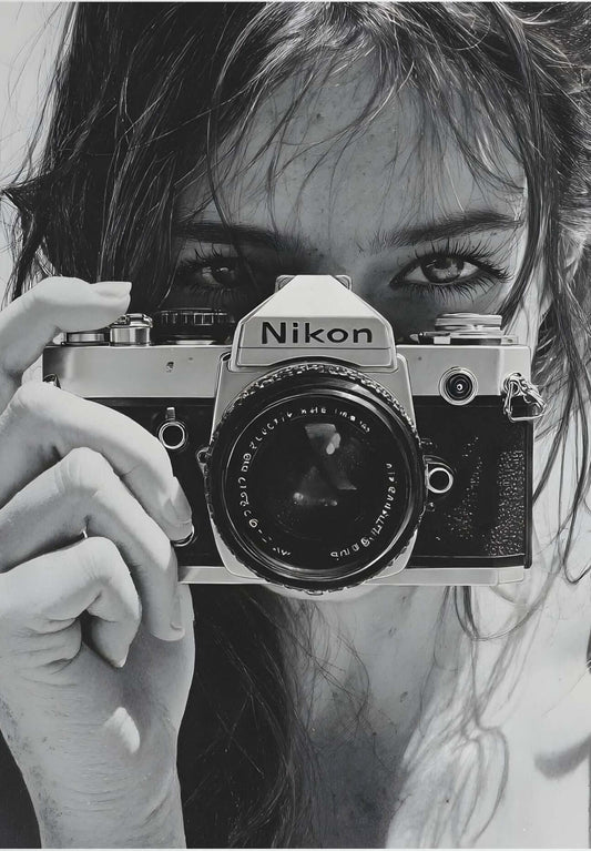  black and white photography wall art-Vintage Photographer Portrait 