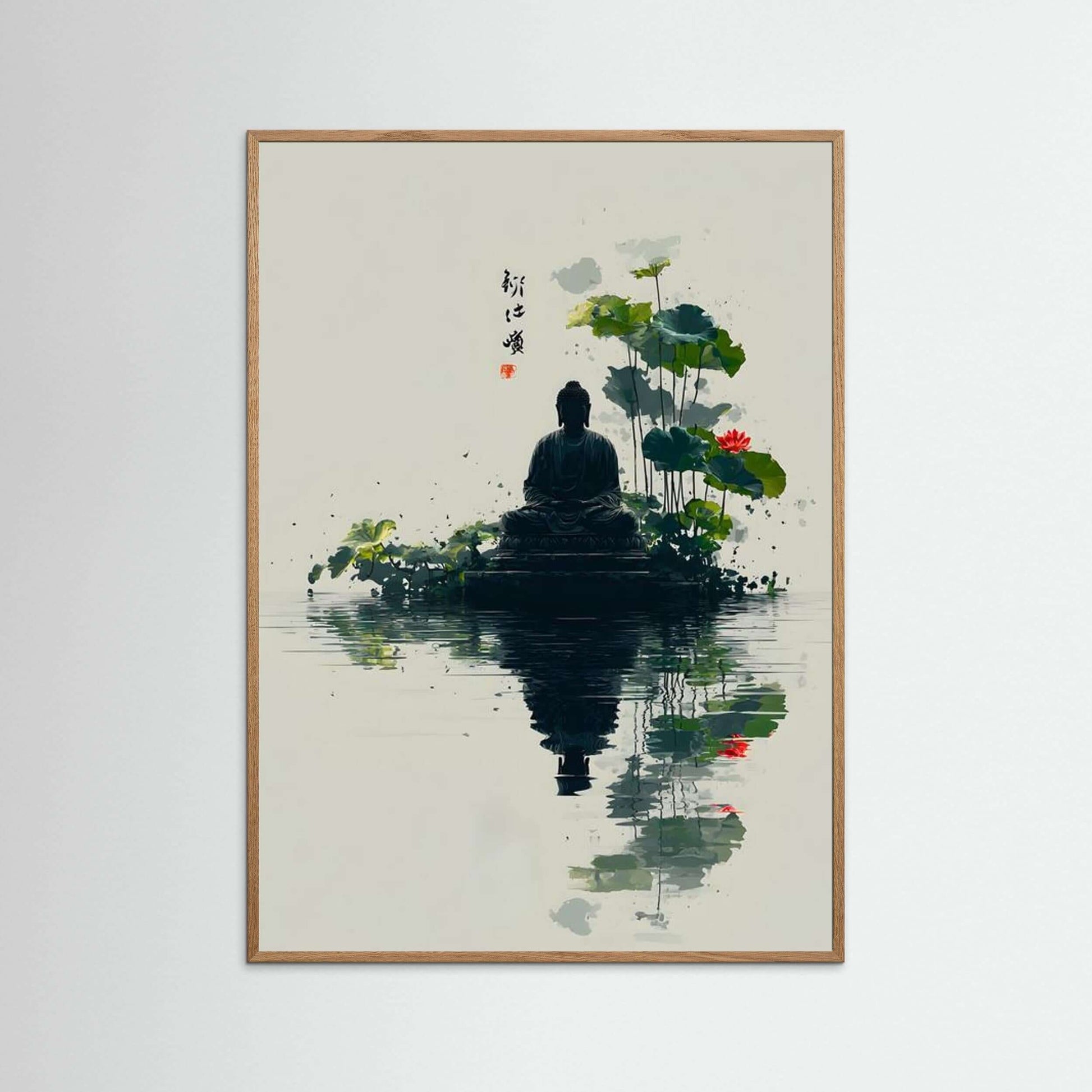 zen buddha lotus meditation art-Stillness Within 