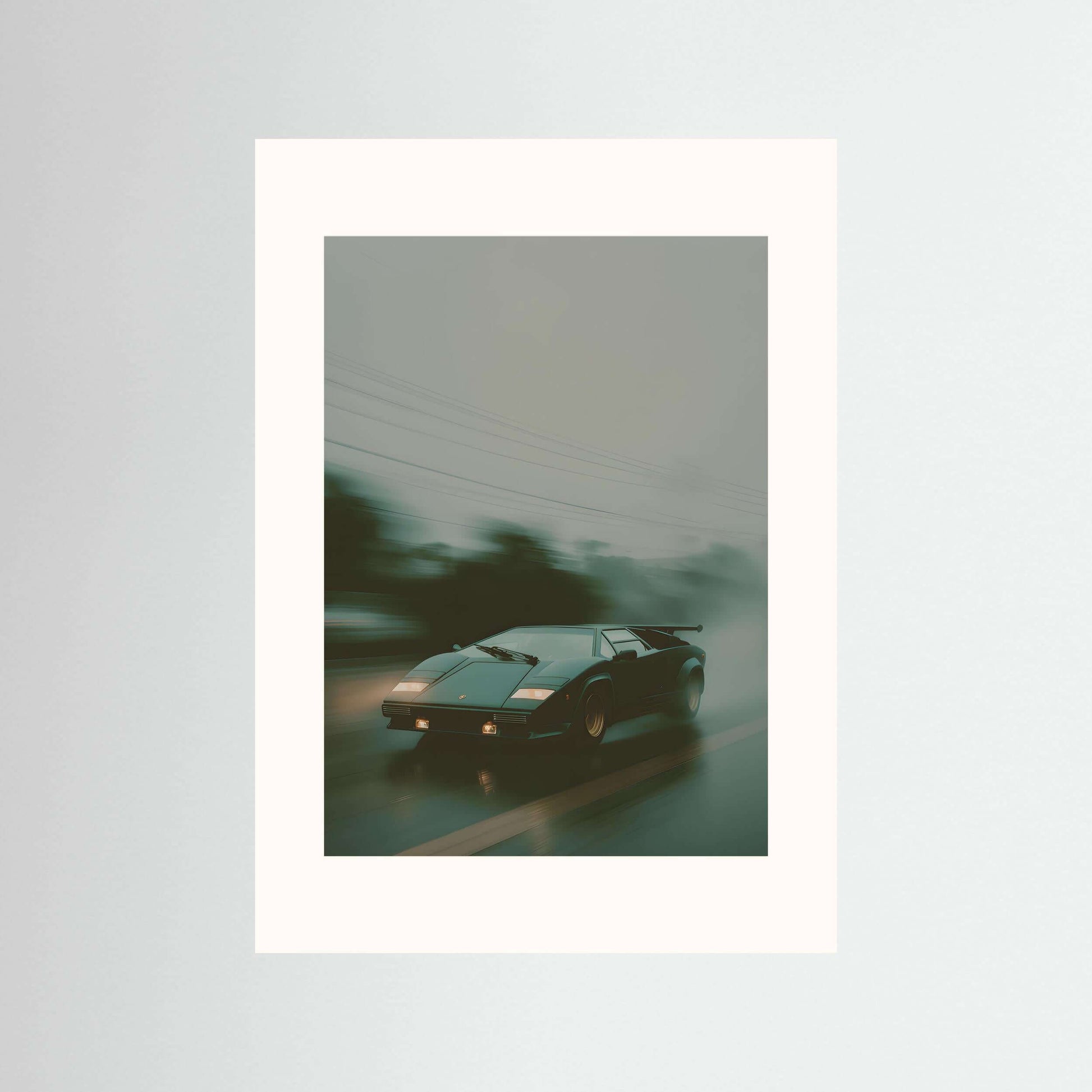 Lamborghini Countach wall art – Cinematic Supercar Canvas Print