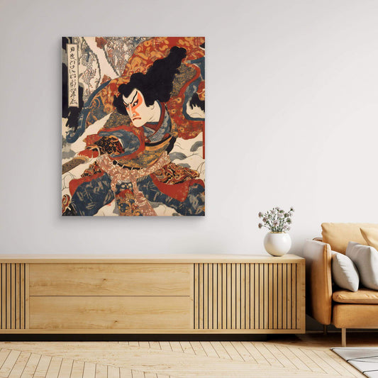 Japanese Kabuki Warrior Art | Samurai Ukiyo-e Print