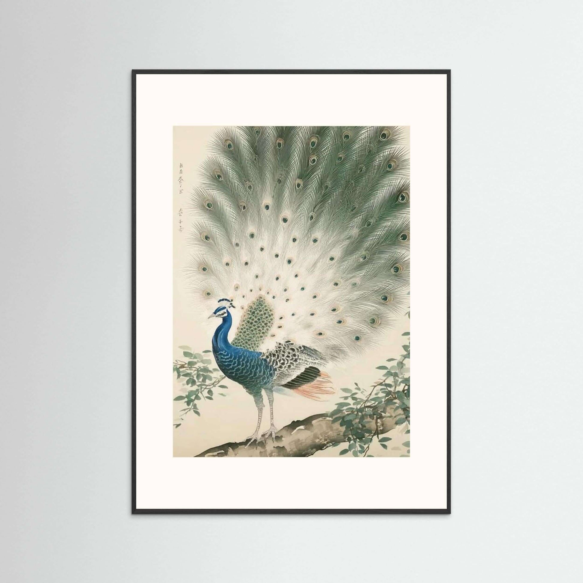 Celestial Peacock — Traditional Asian Peacock Wall Art Print