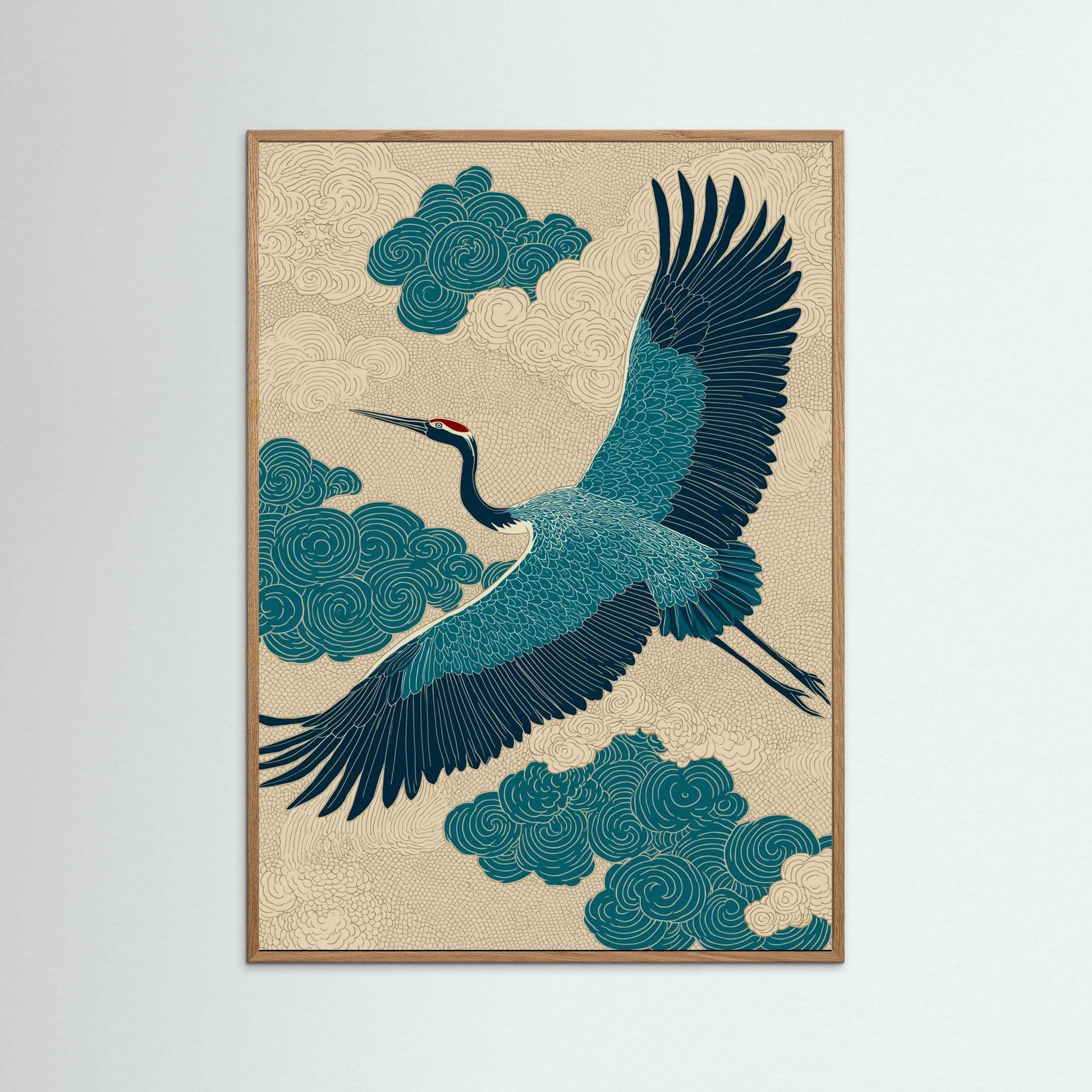 Japanese crane wall art print-Ascending Grace 