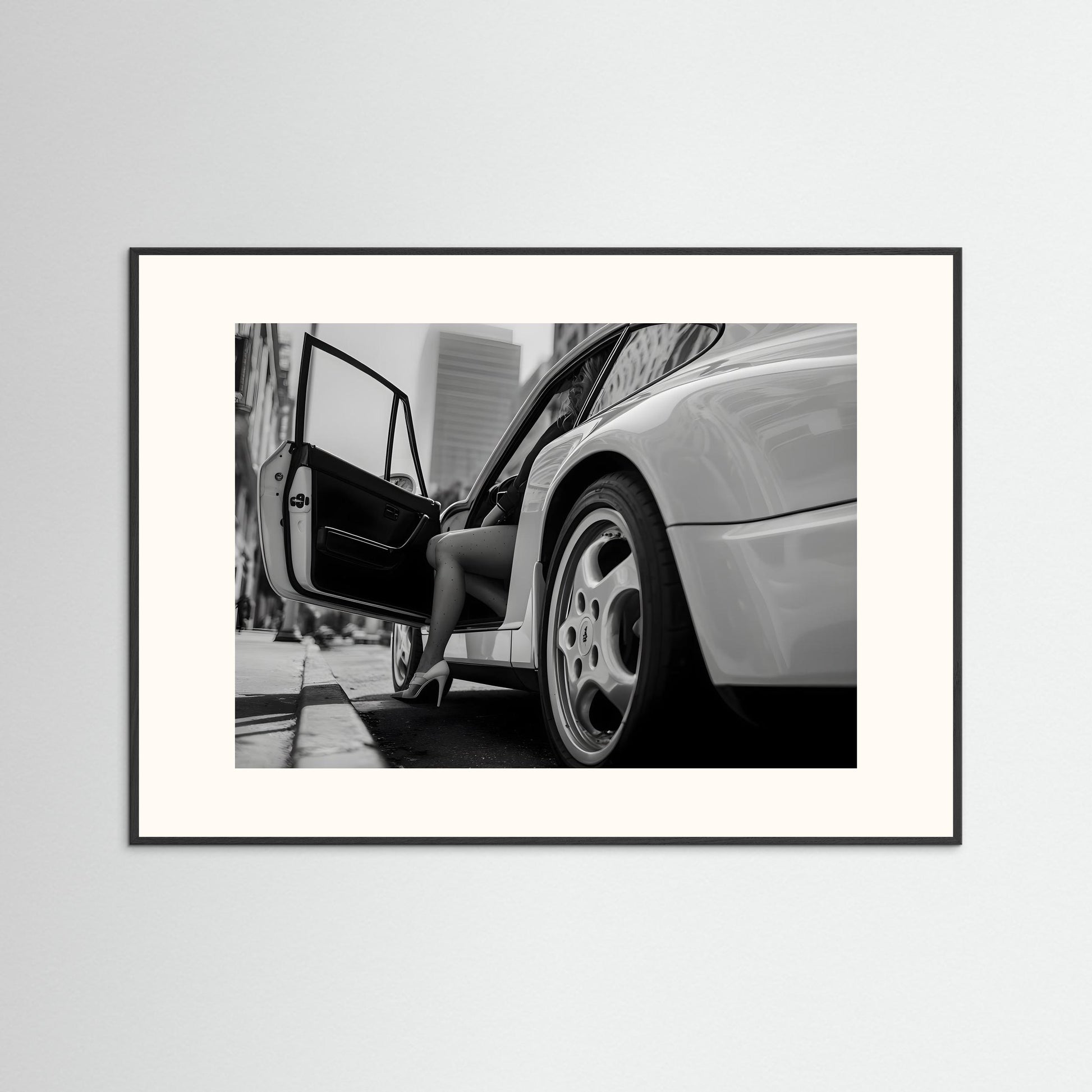 Porsche 964 City Exit – Black and White