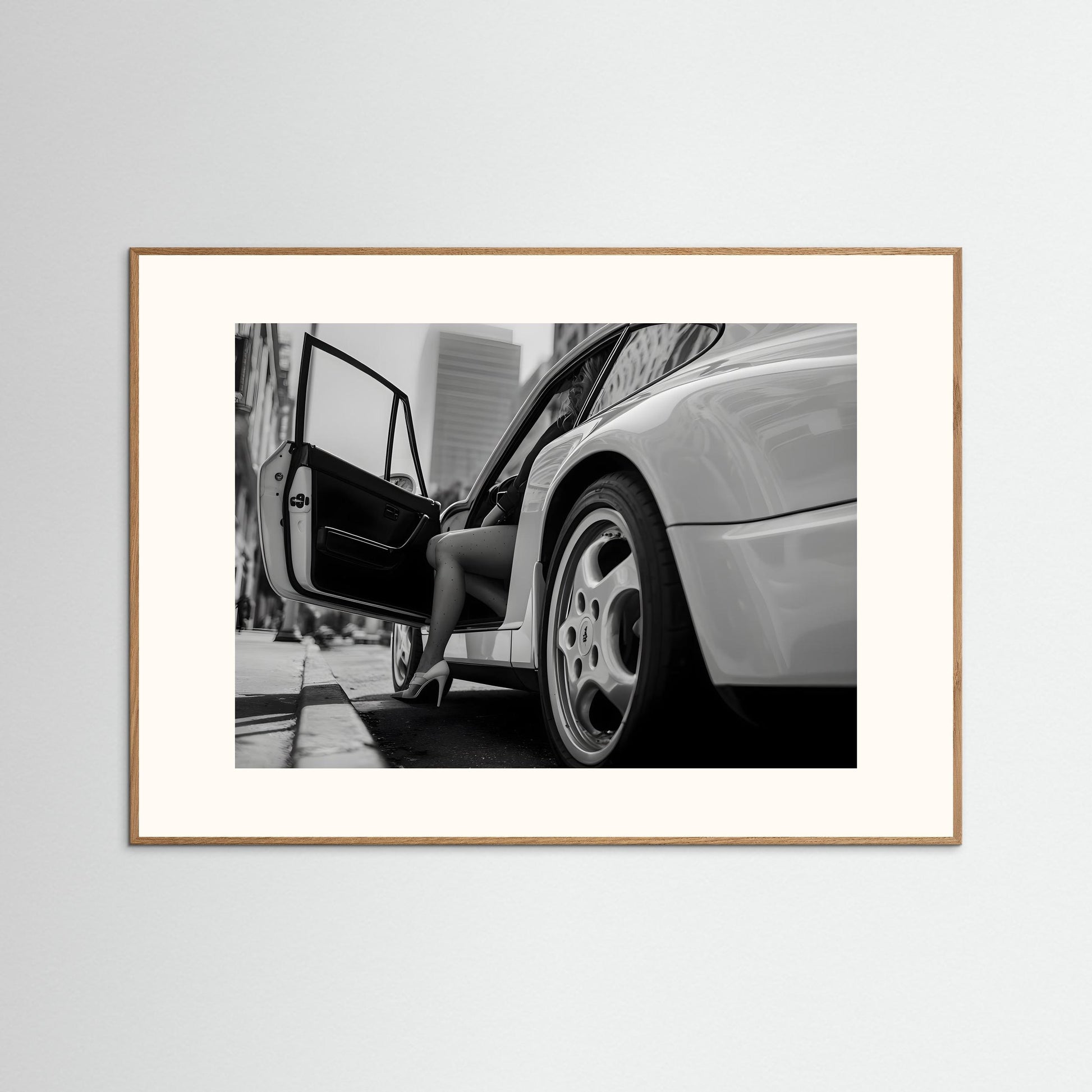 Porsche 964 City Exit – Black and White