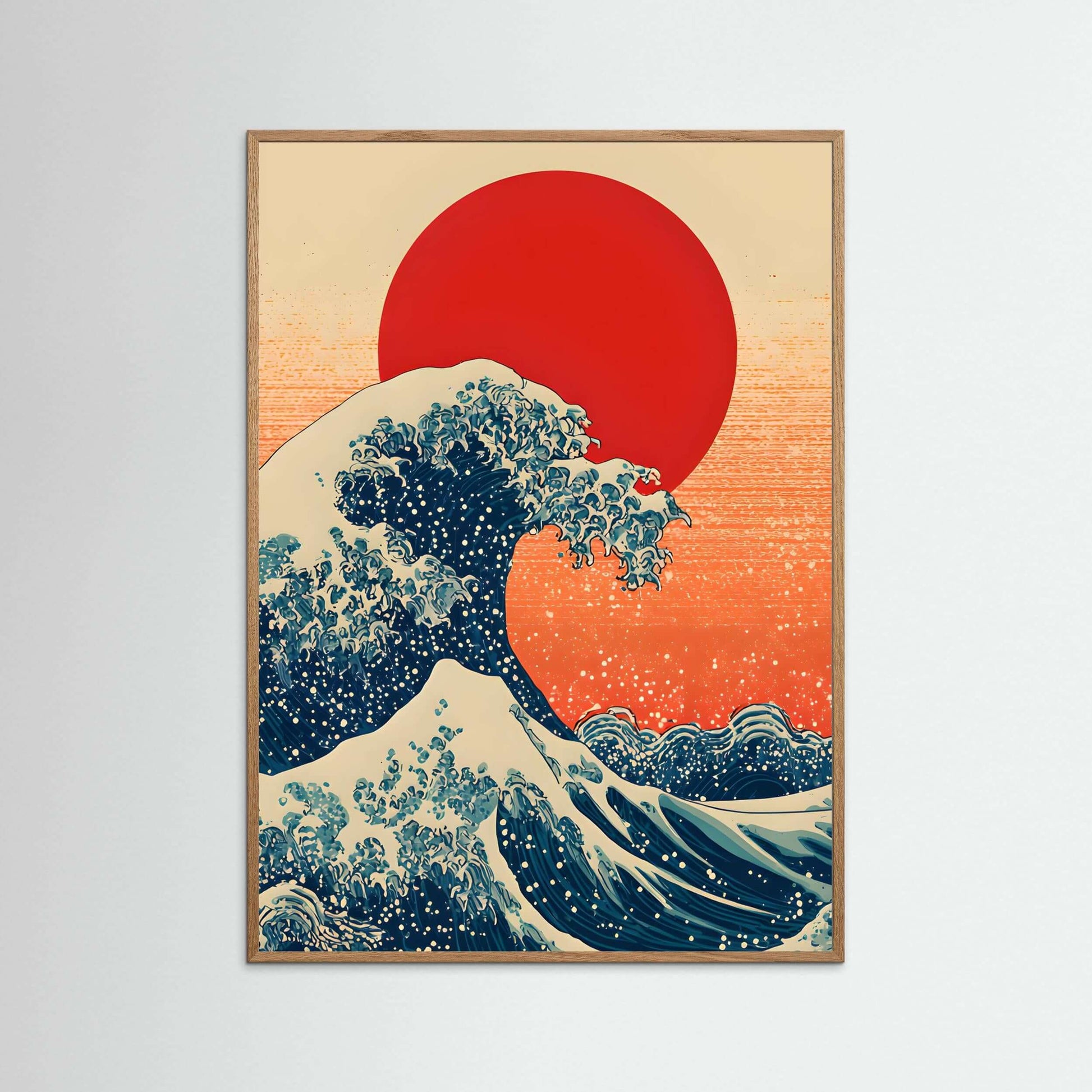 Japanese wave wall art-Ocean Wave Print 