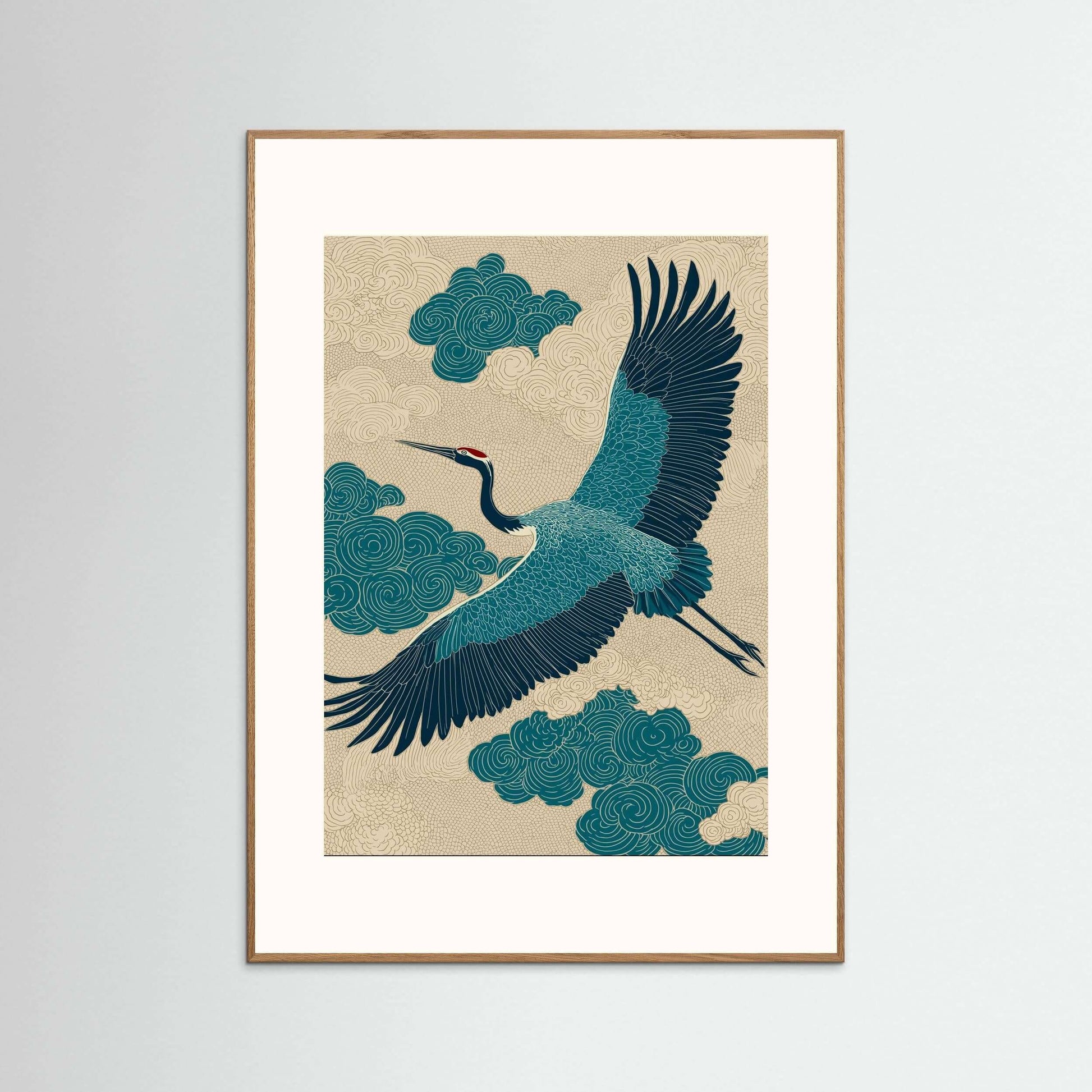 Japanese crane wall art print-Ascending Grace 