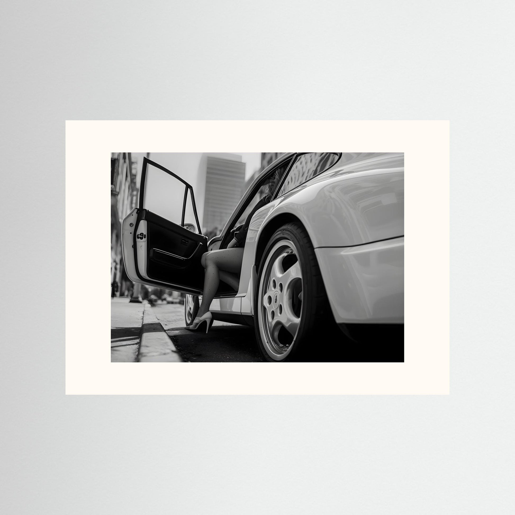 Porsche 964 City Exit – Black and White