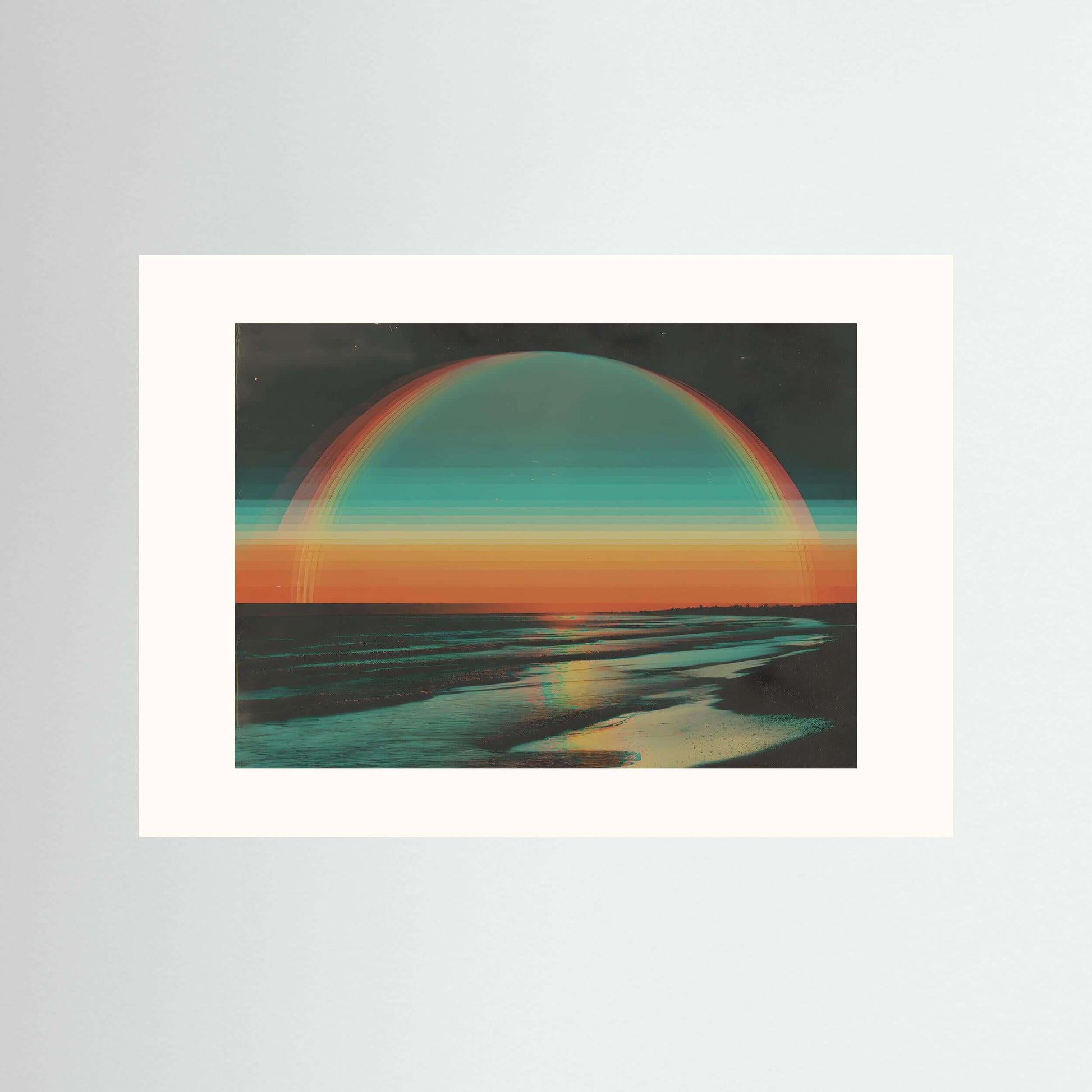 abstract ocean sunset canvas art-Horizon Echo 