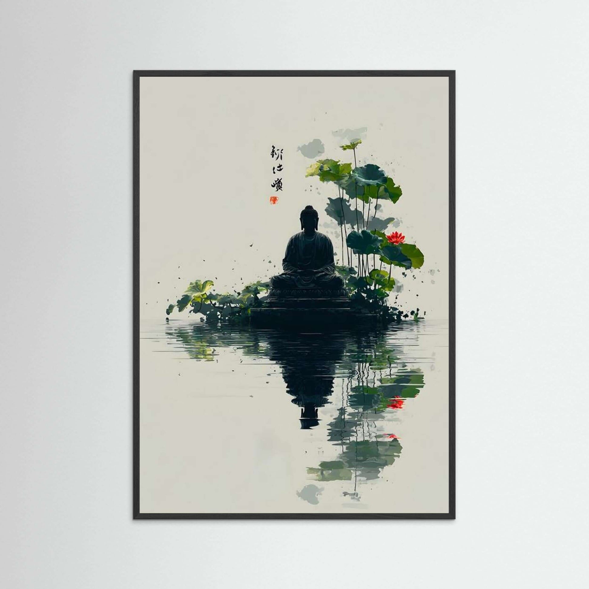  zen buddha lotus meditation art-Stillness Within 