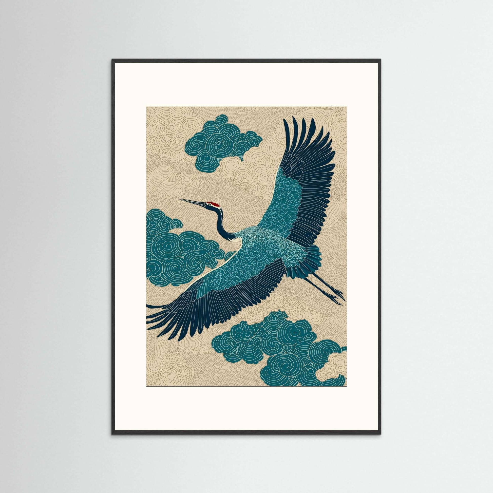 Japanese crane wall art print-Ascending Grace 