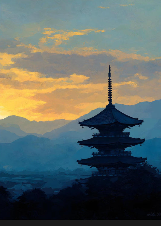 Pagoda at Sunset