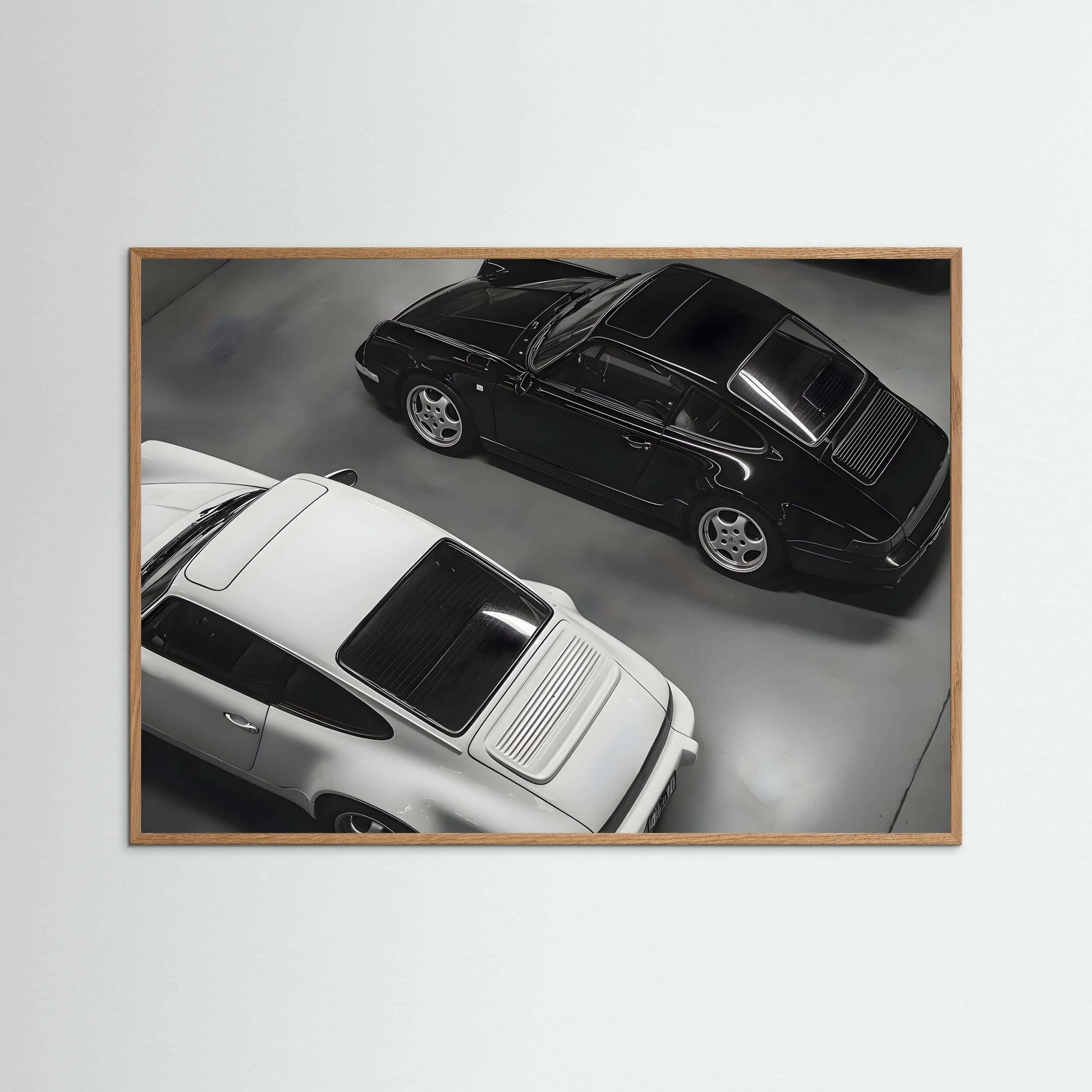 Ultimate Garage – Porsche 911 Black and White Automotive Wall Art