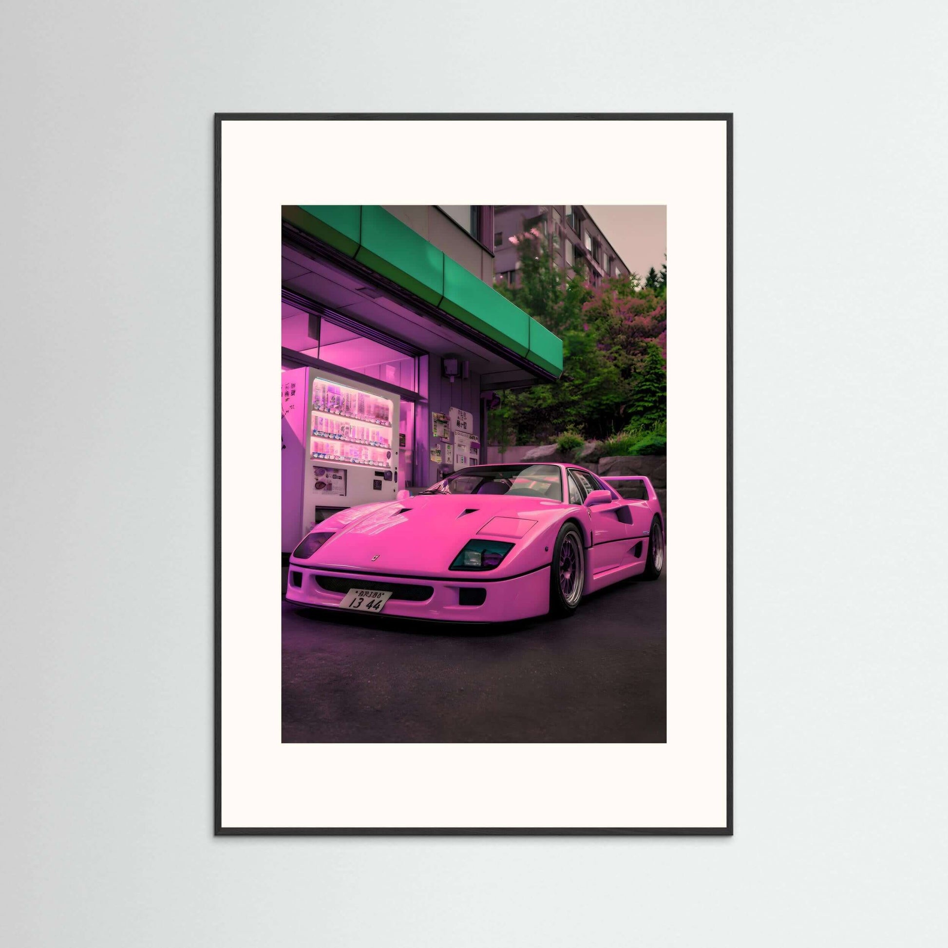 JDM supercar wall art-Neon Night Supercar Wall Art 