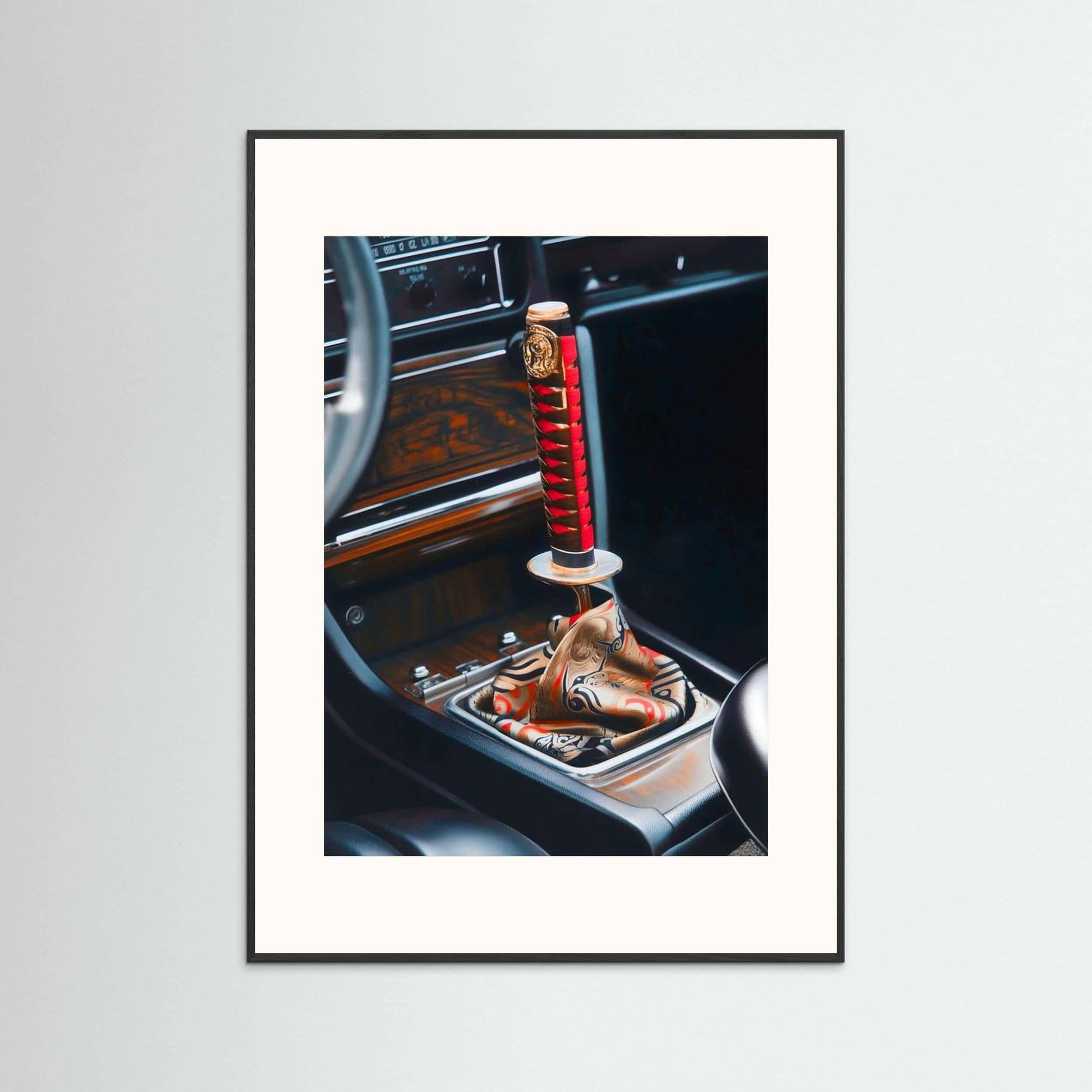 Katana Sword Car Shift Knob JDM Interior Art Print