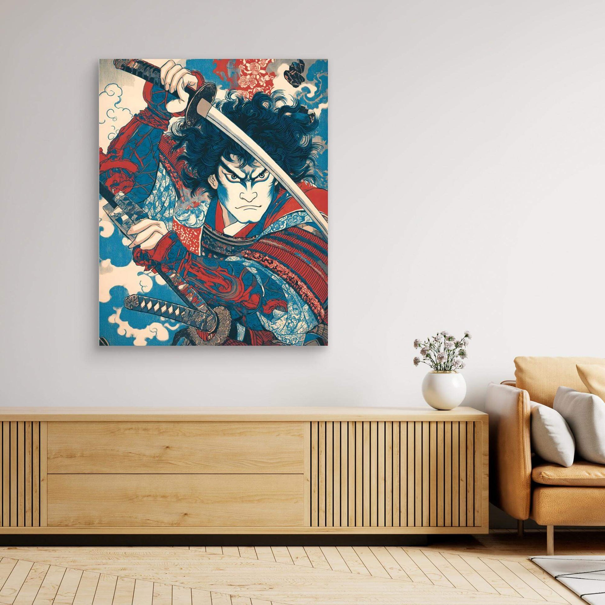 Japanese Oni Warrior Ukiyo-e Art Print Poster