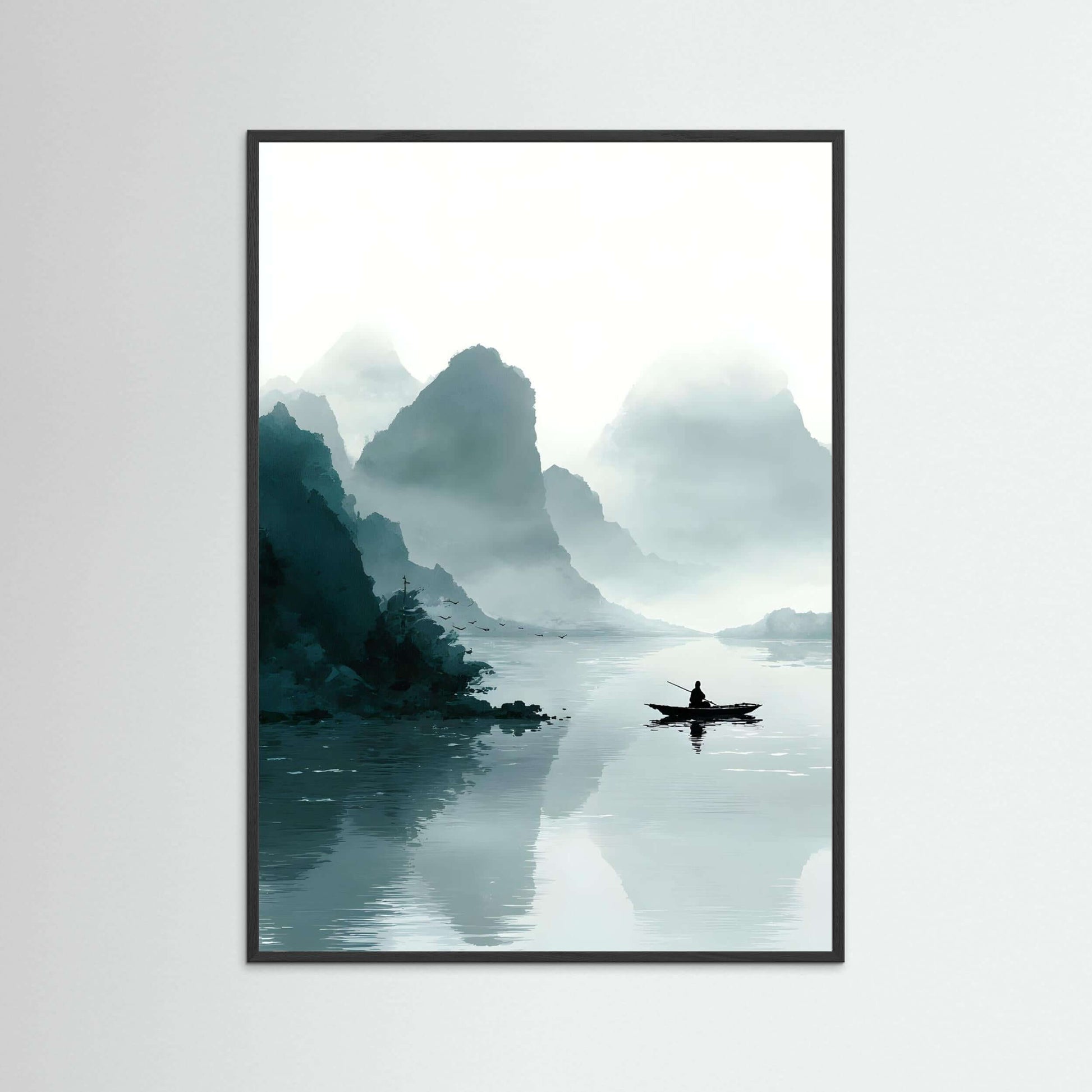  misty Japanese landscape wall art-Still Waters 