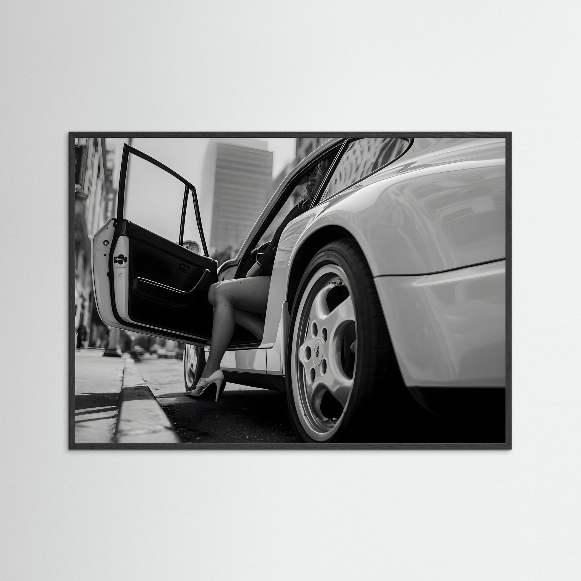 Porsche 964 City Exit – Black and White