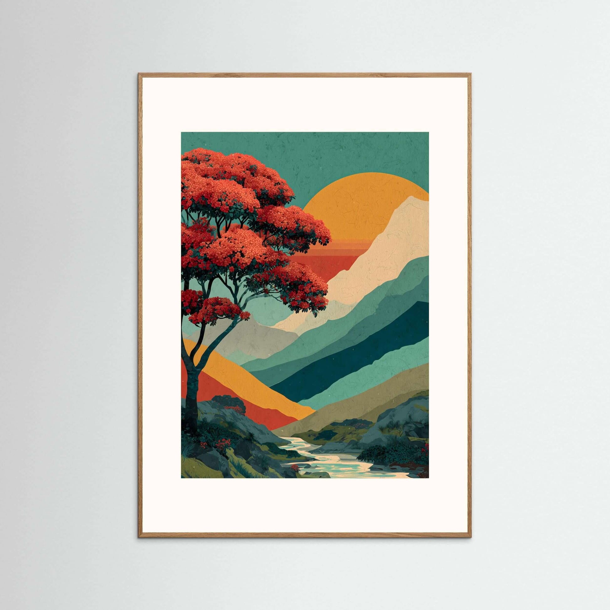 Autumn Canopy Valley – Modern Fine Art Canvas