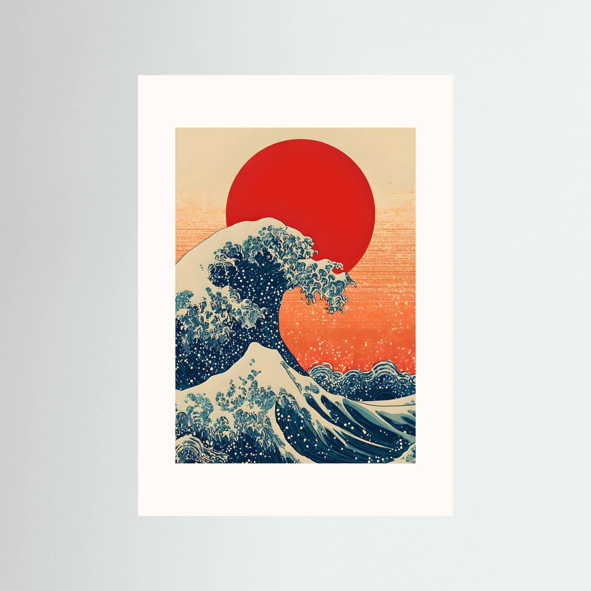 Japanese wave wall art-Ocean Wave Print 
