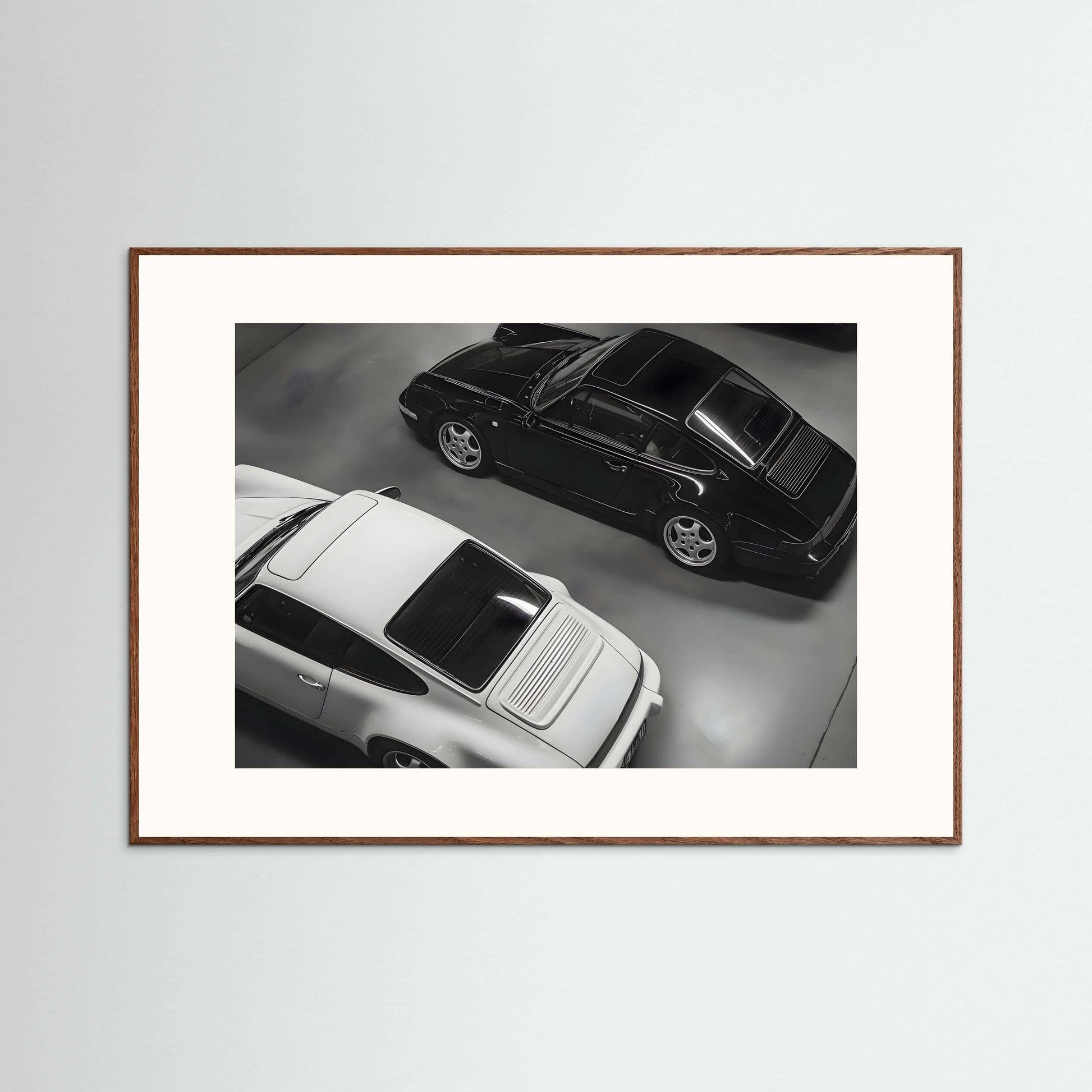 Ultimate Garage – Porsche 911 Black and White Automotive Wall Art