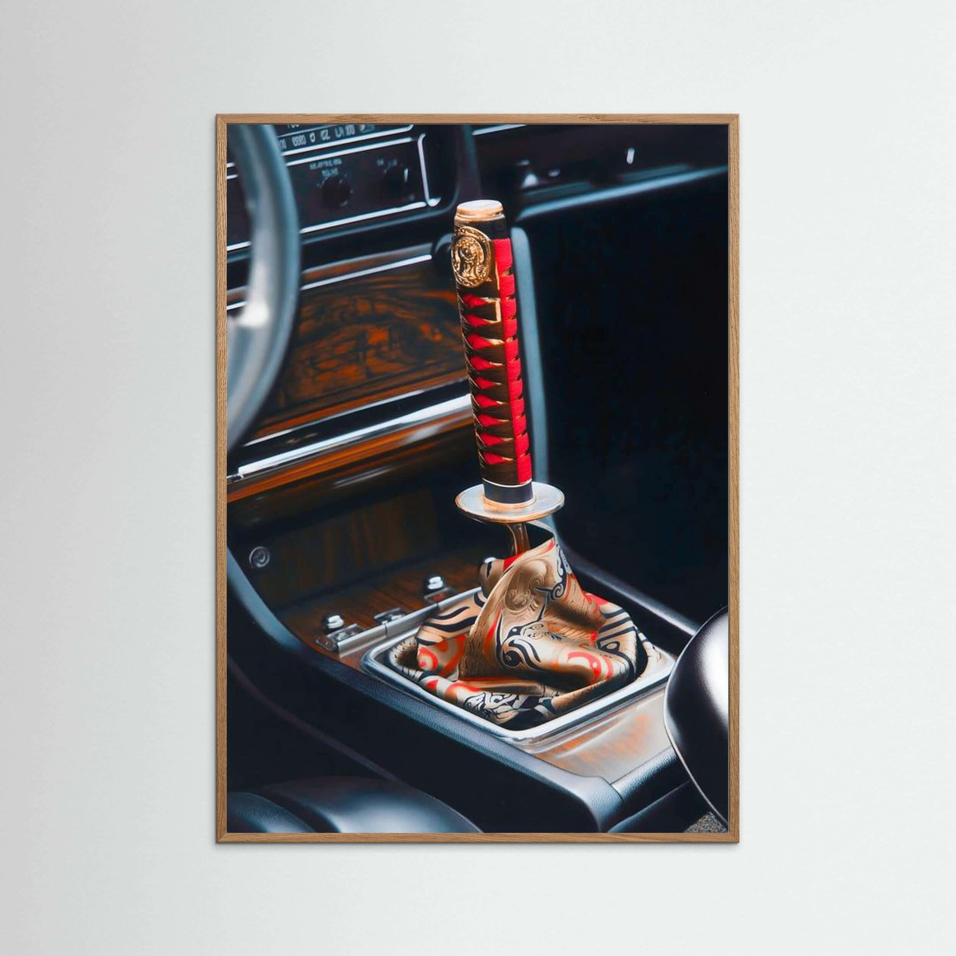 Katana Sword Car Shift Knob JDM Interior Art Print