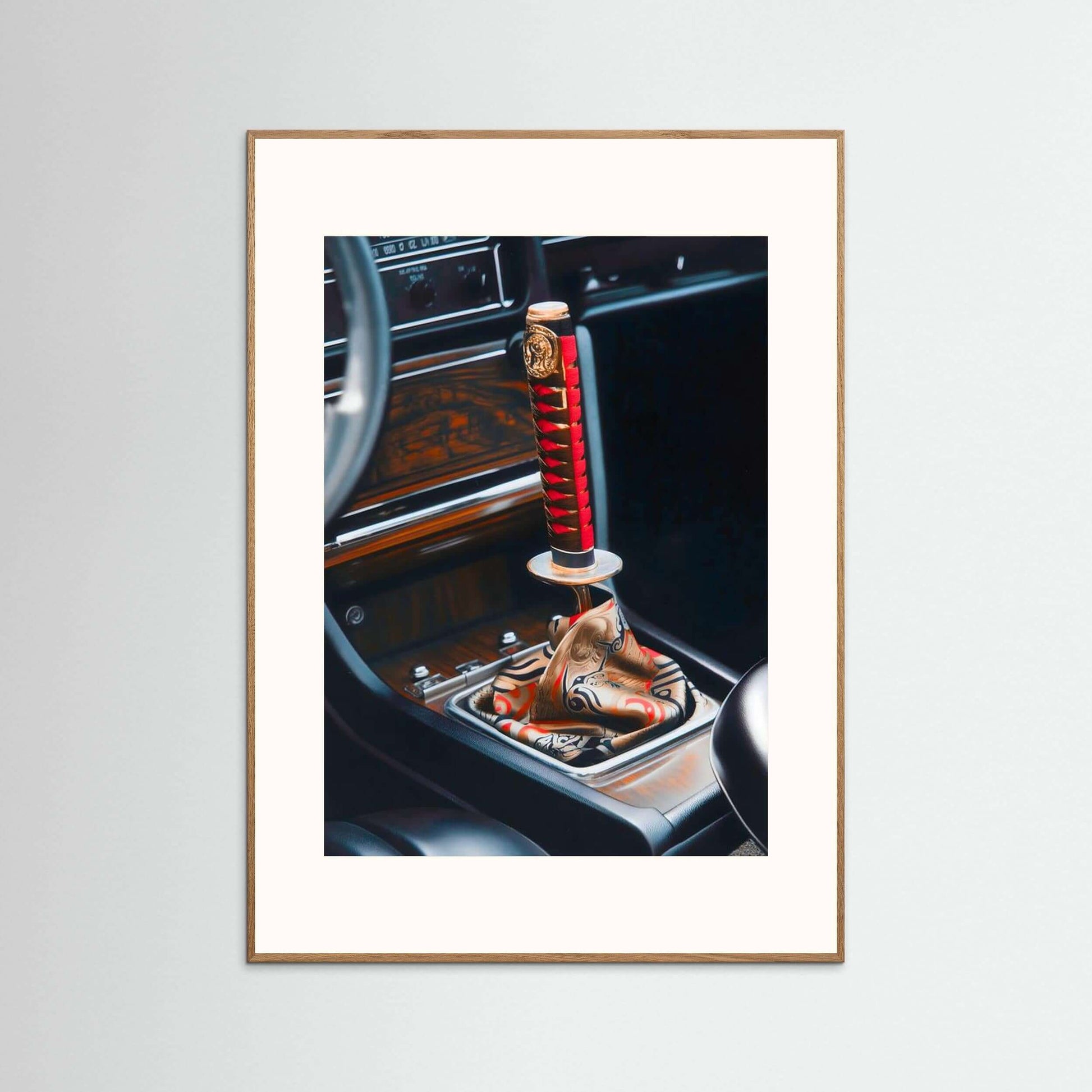 Katana Sword Car Shift Knob JDM Interior Art Print